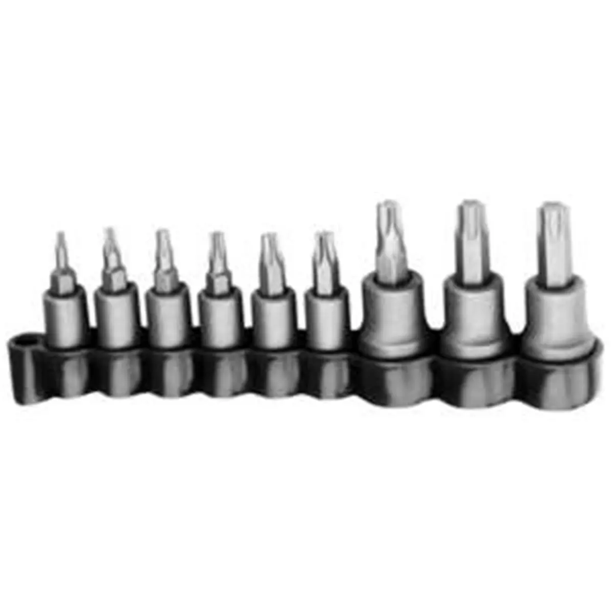 OTC 6180 Premium Tool Grade Steel Torx Plus Bit Socket Set, 9-Piece, 1/4" Drive, TP10-TP50, 2-Piece Construction, Maximum Engagement, Two Piece Construction