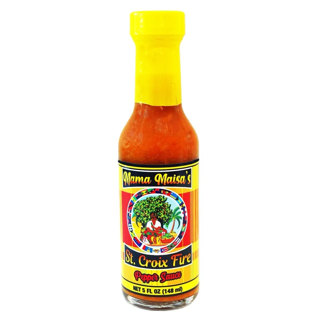 Mama Maisa's St. Croix Fire Pepper Sauce (5 Fl oz. - 1 bottle). Bold Caribbean Flavor Spicy Chili Spice Spice