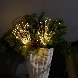 Bethlehem Lights (2) Star Bursts with Remote - Silver Wire