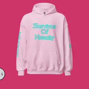 Pink warm unisex survivor of nsanity hoodie