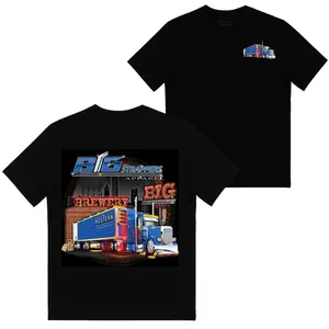 Big Strappers Trucker T Shirt, Semi Truck Graphic Tee With Brewery Theme, Heavy Haul Trucking Apparel, Style Shirt For Truck Drivers