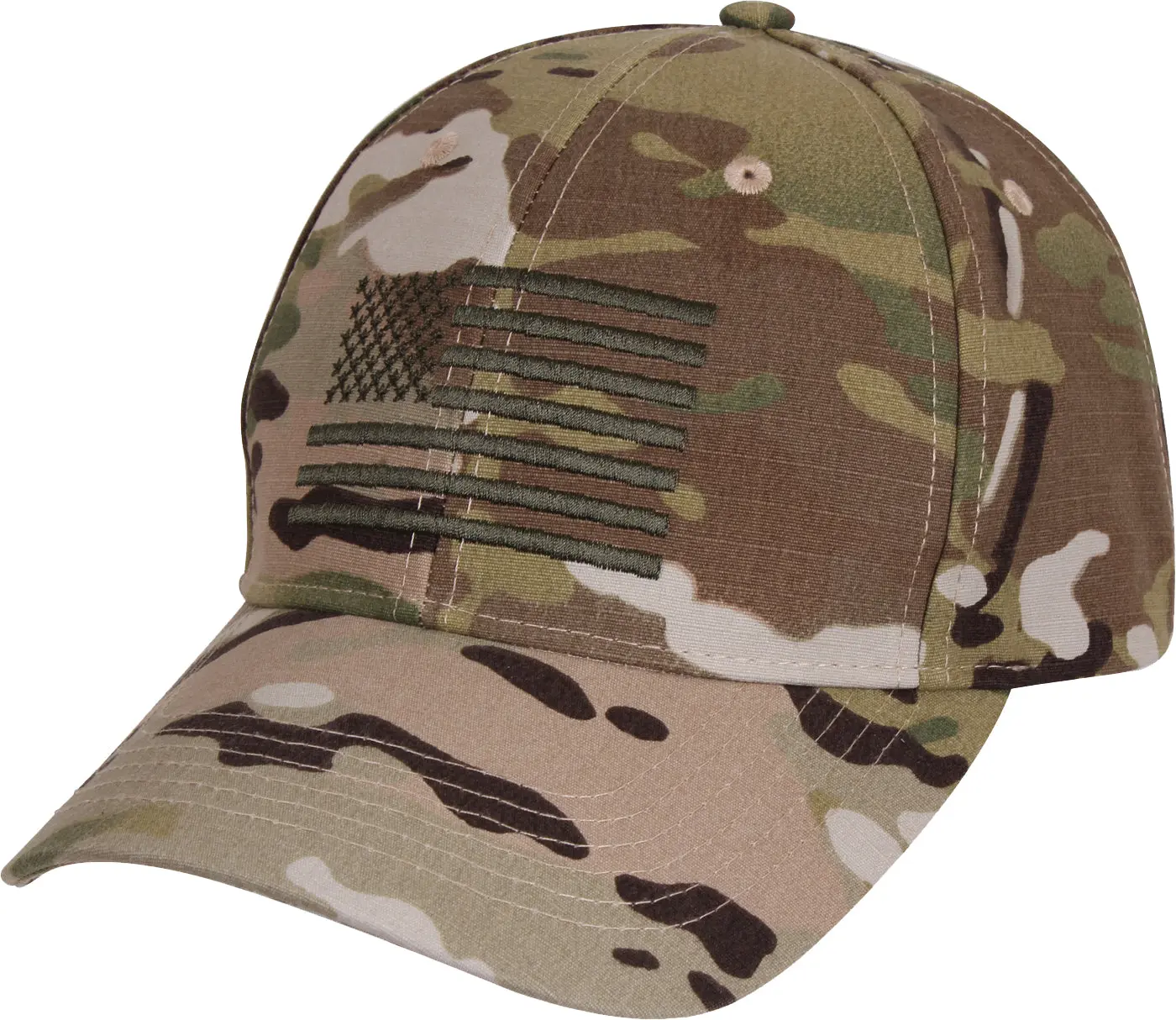 MultiCam US Flag Low Profile Camo Trucker Cap MultiCam US Flag Low Profile Camo Trucker Cap