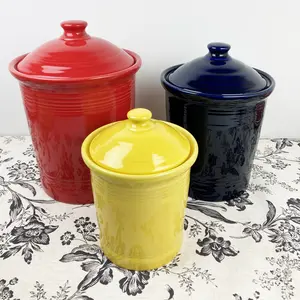 Fiestaware 1 Quart Canister - Pick a color - Tangerine Lapis White Scarlet Shamrock Sunflower Ivory Turquoise