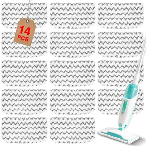 14 Pack Steam Mop Replacement Pads Compatible with  Steam Mops S1000/S1000A/S1000C/S1000WM/S1001C, Floor Steamer Pads Washable,  Microfiber Cleaner Pads
