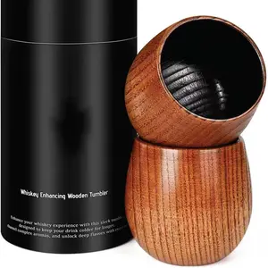 The Original Charred Wooden Bourbon Drinking Glass Bourbon Gifts for Men | Whiskey Glasses For Dad | Great Whiskey Gifts for Men Who Have Everything | Perfect Presents For Boyfriend or Dad