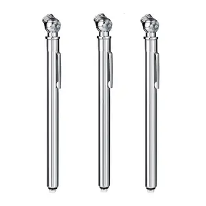 Pencil Tire Pressure Gauge 10-75PSI Stainless Steel Body Metal Nozzle 3 Measurements for Vehicles 3 Pack Battery-Free Operation