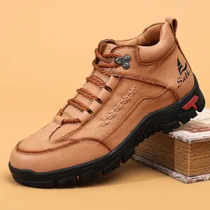 LISM Men's Handmade British Outdoor Boots - Mid-Calf Hiking Boots with Second-Layer Upper & Rubber Sole,  Footbed, All-Season Round-Toe for countryside, Farm, Urban - All-Terrain All-Season Wear (Suitable for all)