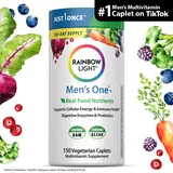 Rainbow Light Men’s Multivitamin – With Ashwagandha, Lycopene & Probiotics – Real Food Nutrients – 150 Vegetarian Caplets