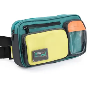 SQ-PCS004 Large Capacity Multifunctional Switch/OLED Travel Carrying Case - Color Contrast Laser Messenger Bag Compatible With Nintendo Switch - Portable Storage Bag for Game Accessories