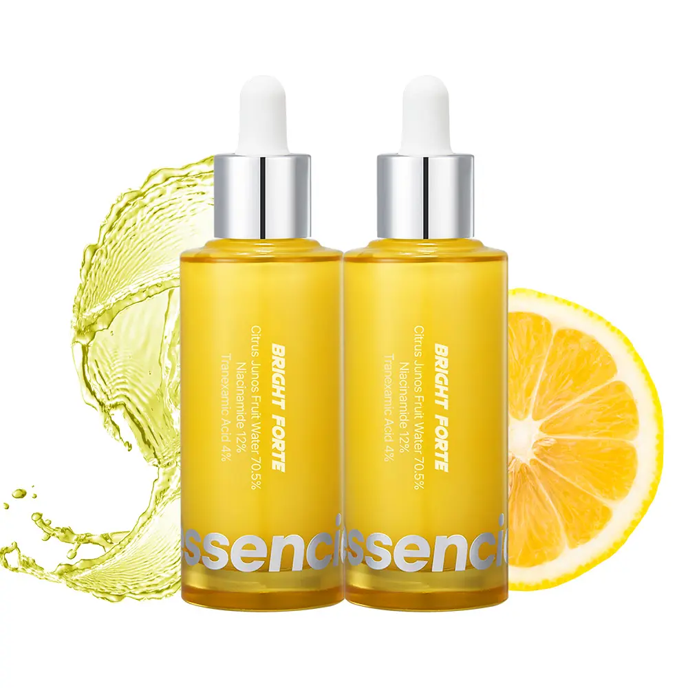 Essenciel Bright Forte Glow Serum Duo - 12% Niacinamide, 4% TXA Daily Skincare Serum for Brightening, Dark Spot Care, Hyperpigmentation Treatment, Self Care Glass Skin Routine (2 x 50ml)