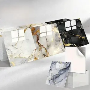 50pcs faux marble peel and stick wall stickers/tiles, bathroom wall panels, kitchen PVC wall panels, Home decor, suitable for kitchens, toilets, living rooms & more, Multiple colors available, 11.8 inches x 11.8 inches