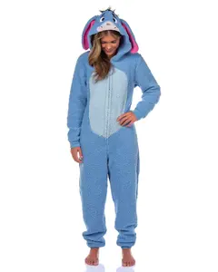 Disney Winnie The Pooh Adult Eeyore Sherpa Cosplay Costume Union Suit Pajama XL