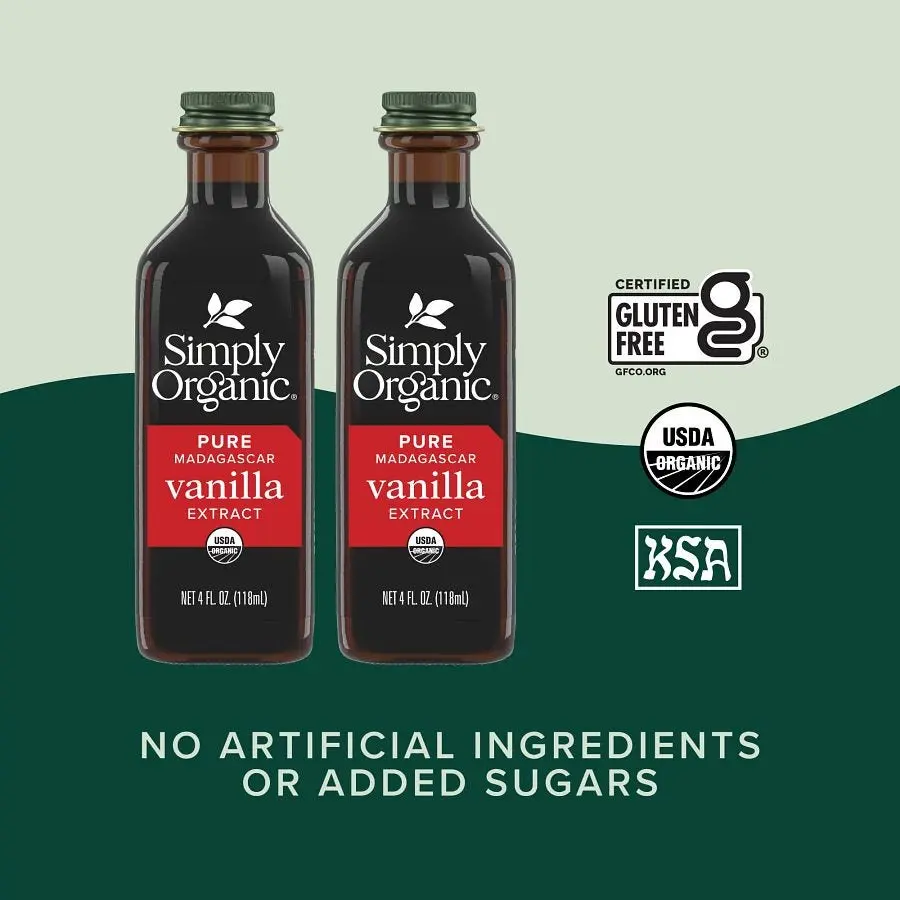 Simply Organic Pure Madagascar Vanilla Extract 4 fl. oz. (2 Pack) Simply Organic Pure Madagascar Vanilla Extract 4 fl. oz. (2 Pack)