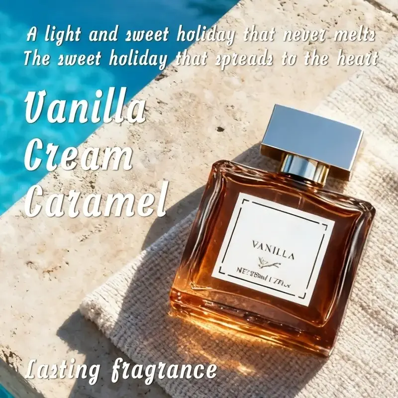 Dreamy Vanilla Perfume 50ML, Natural Fragrance, Elegant Unisex Scent, Perfect Gift for Valentine's Day & New Year, Daily Use, Soft Elegant Fragrance