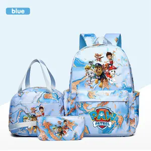 3-Piece Paw Patrol Backpack Lunch Bag Pencil Case Set, School Backpacks, Backpack For School, Cute Cartoon Design, Adjustable Straps, Soft Padding, Large Capacity, Multifunctional
