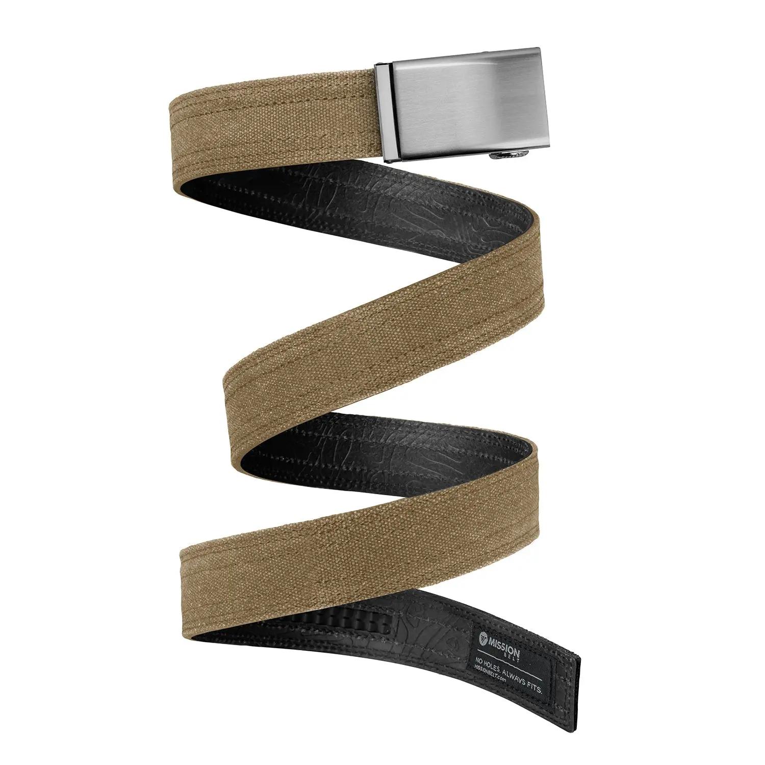 Mission Belt 40mm ALPHA TAN Reinforced Canvas/Full Grain Leather Tactical Belt