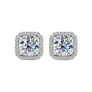 VVS1 925 Sterling Silver Moissanite Ear Studs