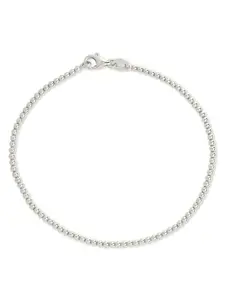 Sterling Silver Basia Dainty Beaded Chain Bracelet