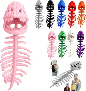 2026 New Dinosaur Skeleton Costume, 3D Spinosaurus Skull Mask & Plush Spine for Dress-Up Play #JJO #FFM