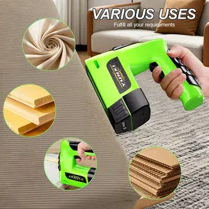 Yunxi SFR2190 Professional Wireless Electric Nail Gun for Woodworking & Home Decoration Ergonomic Design Durable Structure Cordless Nail Gun with 6mm 8mm 10mm Staples & Nails