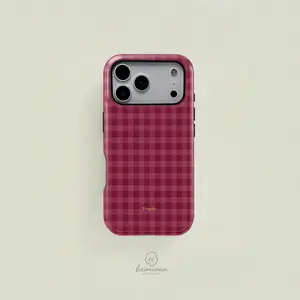 Plaid Classic Grid Phone Case Casing, Phone Protector Cover, Durable Two-In-One Protection, Fits iPhone 17 16 15 14 13 12 Pro Max, Samsung Galaxy S25 S24 S23 S22 Ultra Series