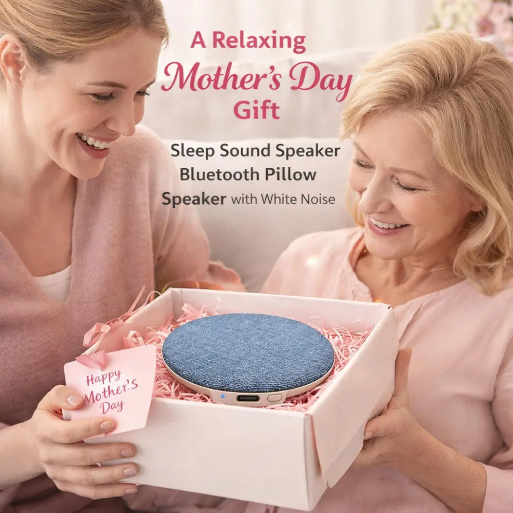 Ultra-Thin Pillow Bluetooth Speaker - Built-In Audio Speakers, Compact Design, White Noise Sound Machine, Smartphone Connection, No Earbuds Needed, Multifunctional Home & Party Gift