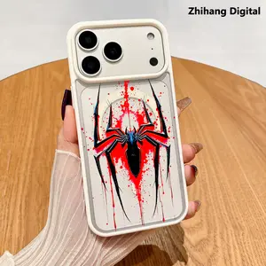 Dark Spider Web Phone Case for iPhone 17 Pro Max Air 16 Plus 15 14 13 12 11 Acrylic Hard-Shell Style Magnetic Attachment Scratch-Resistant Protection