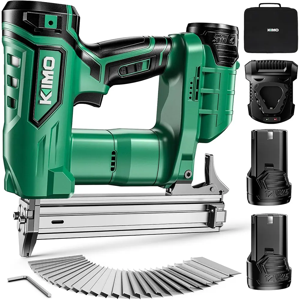 KIMO 18G BRUSHLESS Cordless Brad Nailer ｜ ADJUSTABLE DEPTH｜ Dual-Mode 2-IN-1｜Li POWER｜PORTABLE & POWERFUL｜ 2×2.0Ah+Charger｜5000 NAILS｜180/Min｜TRENDING on TikTok Shop!