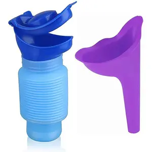 Portable Urine Funnel, 2 Counts/4 Counts Lightweight Silicone Urine Funnels, Easy To Clean, Hygienic Camping Toilet, Suitable for Outdoor Camping Toilet
