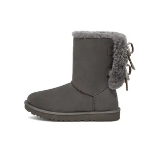 UGG Classic Double Bow Short Women's Suede Snow Boots with 11cm Platform, Warm and Durable Walking Shoes Footwear cowgirl boots boots