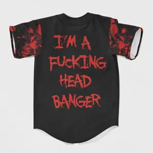 Excisi0n blood black edition rave Baseball Jersey for EDM ALL PRINT Menswear Top Polyester Shirt Gift Men Women