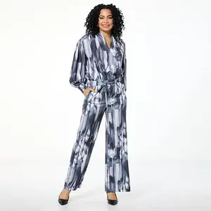 GREY by Jhoan Sebastian Grey Crepe Satin Jumpsuit