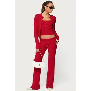 Adannah Foldover Ribbed Knit Pants