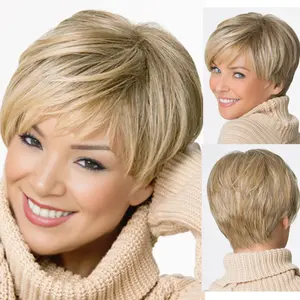 Alice  - Wigyy Short Ombre Beige Layered Wigs for Women