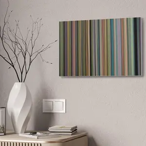 Colorful Vertical Stripes Canvas Stretched 1.5'' | Modern Abstract Wall Art