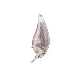 Crank Bait Clear Unpainted Plastic Fishing Lure (Shallow Diving)