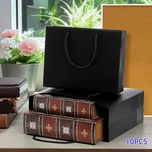 10 High-Quality Paper Bags, Convenient Hand-Held Design, Perfect for Event Clothing Packaging, Books, Company Promotion, Gifts, Gift Wrapping Supplies