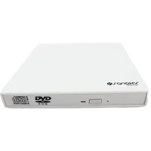 Sanoxy USB 2.0 External Slim CD-RW DVD ROM Combo Drive - Slim & Portable, Compatible with Windows & Mac, White