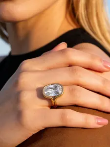 Dami Onion Cocktail Ring, Tulip Rings, Geometric Rings, Stainless Steel Rings, Stylish Jewelry Accessory, Perfect Gift Idea, Enhance Your Look, Trendy Fashion Statement