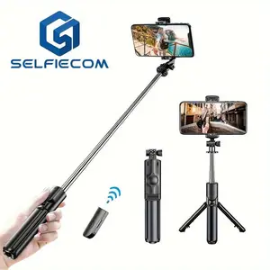 Extendable Cell Phone Selfie Stick, Smartphone Travel Tripod With Wireless Remote, 360° Rotation For IPhone/Samsung/Android Smartphones