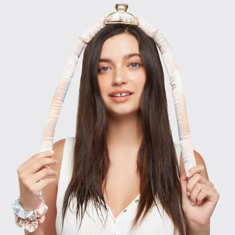 Kitsch Satin Heatless Curling Set - Heatless Hair Curler To Sleep In, Heat Free Curls Overnight, Frizz-Free, Soft Curls - For All Hair Types - Sunset