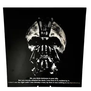 Bane Poster 12x12 Laser Engraved with Iconic Quote from Dark Knight Movie Artwork Decor Photo Artistic Room Wall Ornaments Decoration Print