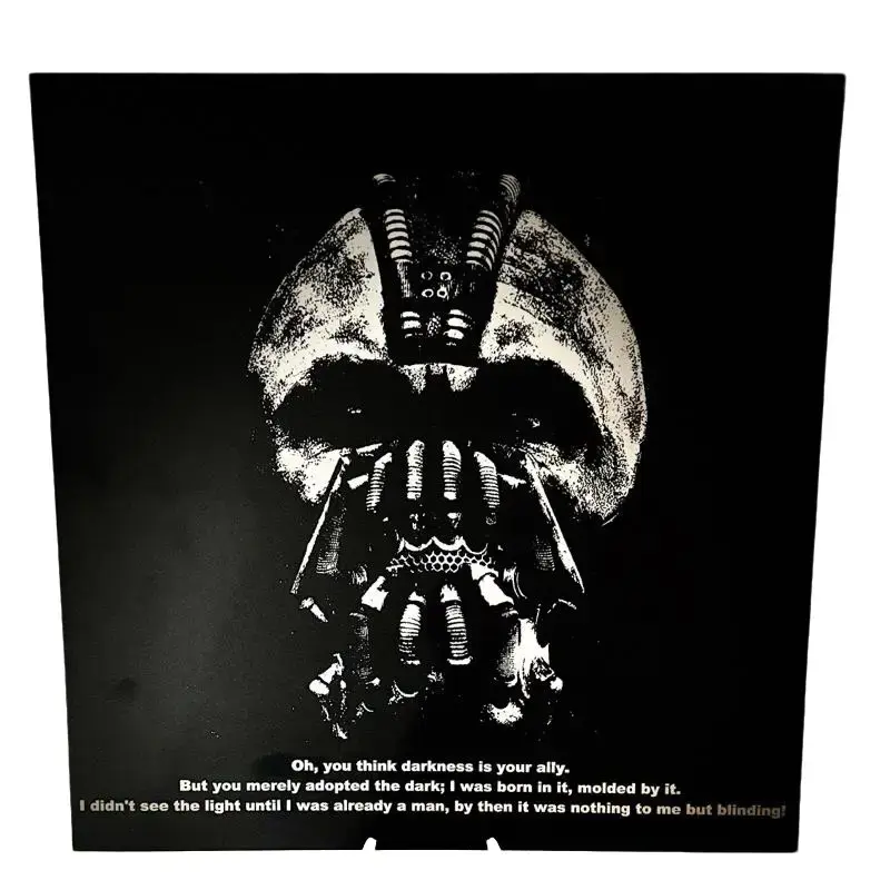 Bane Poster 12x12 Laser Engraved with Iconic Quote from Dark Knight Movie Artwork Decor Photo Artistic Room Wall Ornaments Decoration Print