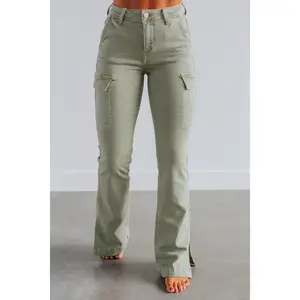 Kayley Risen Cargo Jeans - Sage