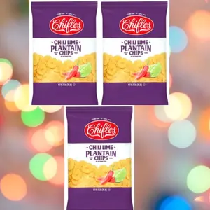 Chifles Chili Lime Plantain Chips 8.5oz x 3 Packs Spicy Snack Perfect for Parties and Everyday Snacking Crunchy