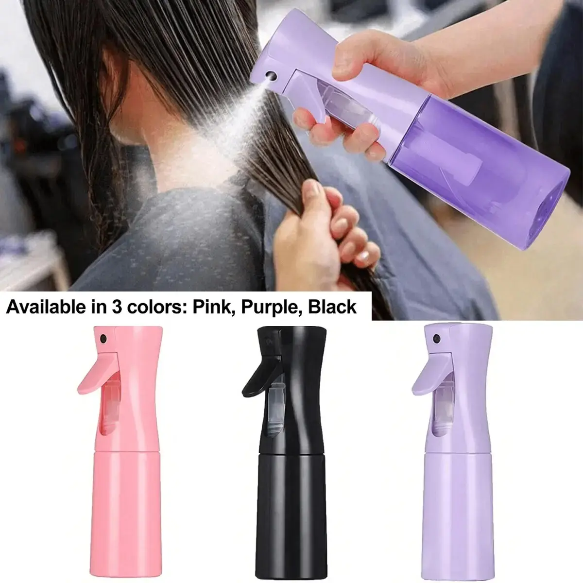 Three Colors Available! Salon-Style Hair Spray Bottle, High Pressure Sprayer for Smoothness, Say Goodbye to Frizz, Single Item Pack, Heatless Styling Tools, Hair Care Tool