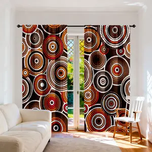 Vintage Pop Polka Dot Curtains, High Light Blocking Fabric, Durable Home Decor for Bedroom & Living Room, Eco-Friendly