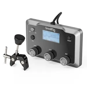 SmallRig COB Video Light Control Panel for RC 350 / RC 450 with 2 "LCD Screen Display, Clamping Magic Arm for Live Streaming, Video Recording-3980
