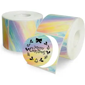 2 Inch Round Shell Texture Thermal Labels,  Circle Stickers for Small Business, 1000 Labels / 2 Roll