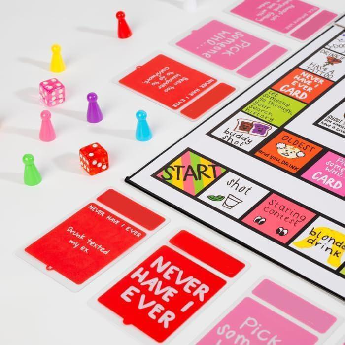 Tipsy Land Drinking Game Board Games for Adults Interactive Party Games Fun Card T--ipsyland Game Any Occasion 2-8 Players Age 18+ Small Size Easy to Carry Must Have for Travel Chess Left Right Center Game